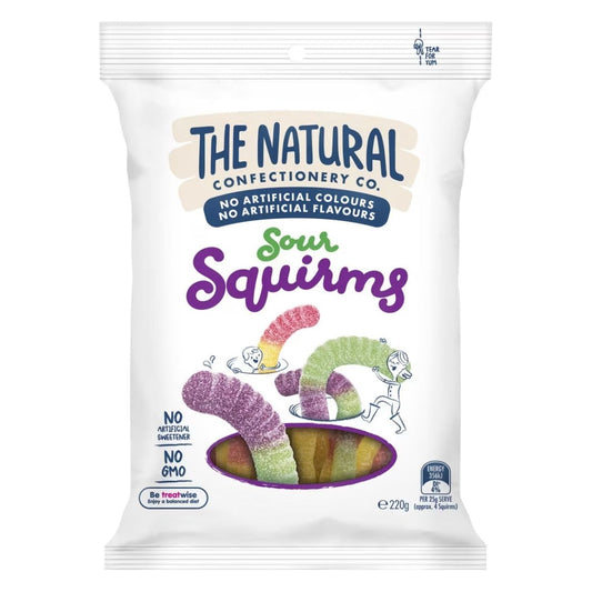 The Natural Confectionery Co. Sour Squirms 220g