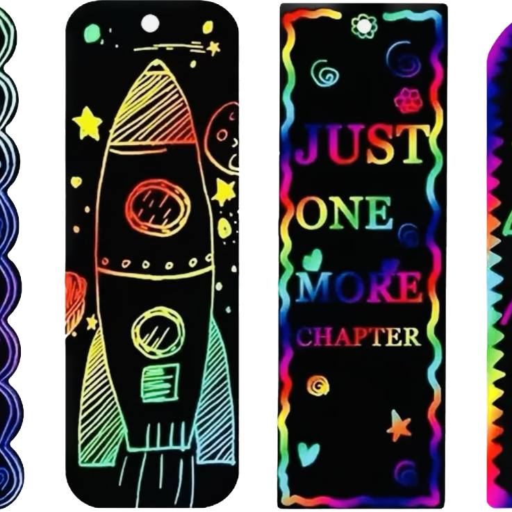 Magic Colour Scratch Art Bookmarks