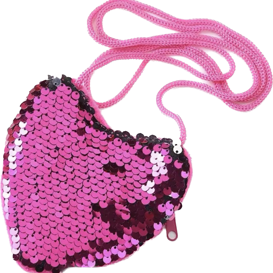 Girl's Sequin Heart Bag