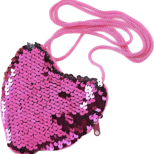 Girl's Sequin Heart Bag