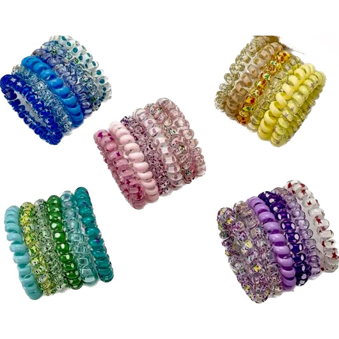 Colourful Spiral Hair Ties