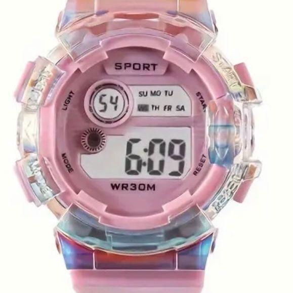 Teenage Girls Sports Digital Wrist Watch - available in green and pink