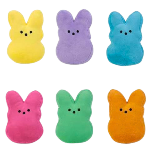 Cute colourful little plush bunny