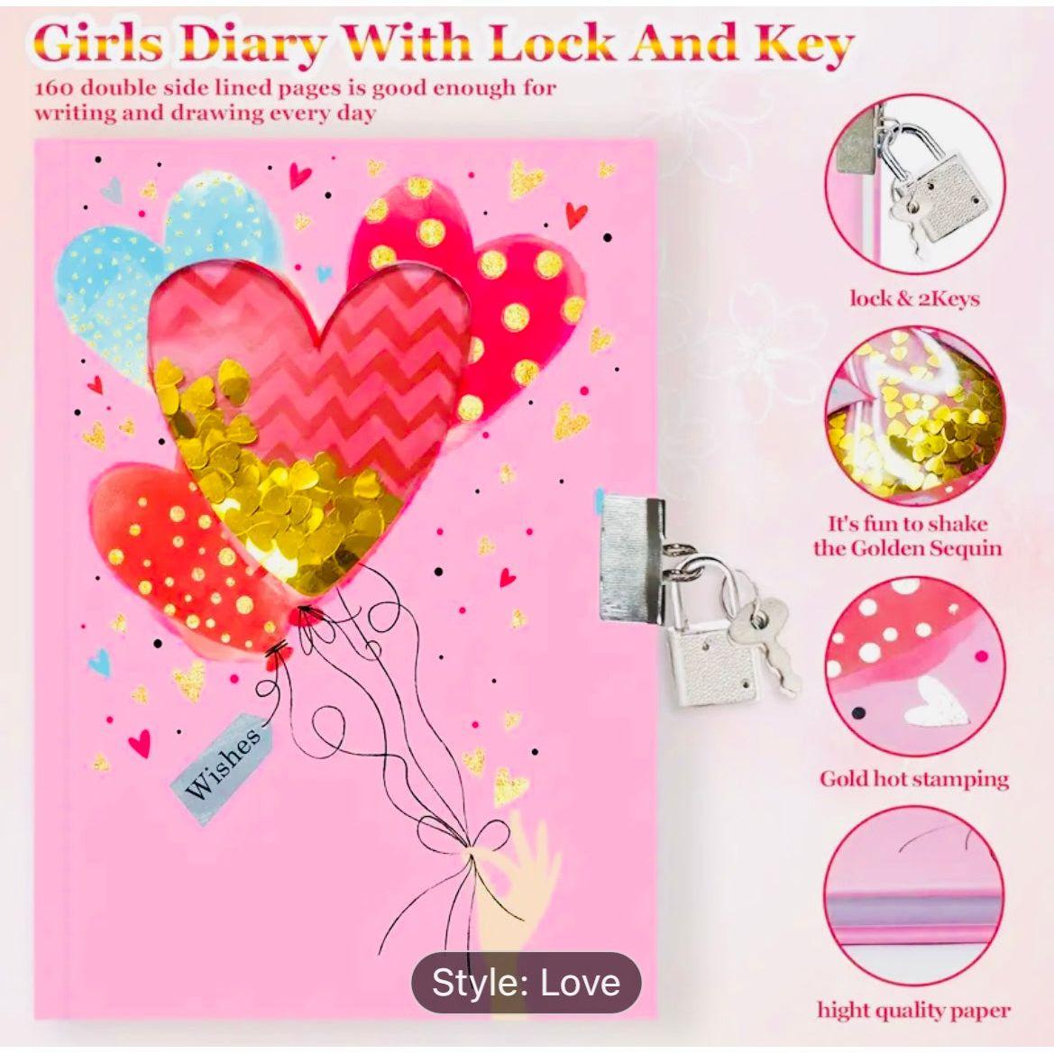 Diary with lock and key