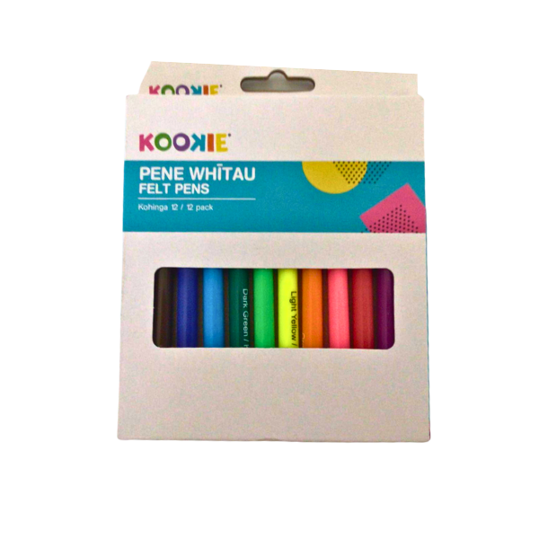 Kookie Te Reo Coloured Pencils 12 Pack